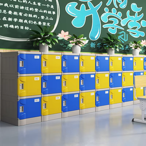 Bền tổ chức đa cửa nhựa lưu trữ <span class=keywords><strong>Locker</strong></span> với cửa màu xanh và màu xám lý tưởng cho các trường học và phòng tập thể dục - Product Image 3