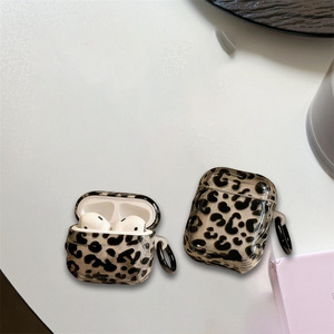 Funda para Auriculares con Estampado de Leopardo Negro Simple, Compatible con Apple AirPods 2/3, para AirPods Pro, Personalizada y Resistente a Golpes - Product Image 4
