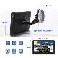 Gps navigasyon 7 inç kamyon Sat Nav 8 gb 256 ram araba, kamyon, otobüs için