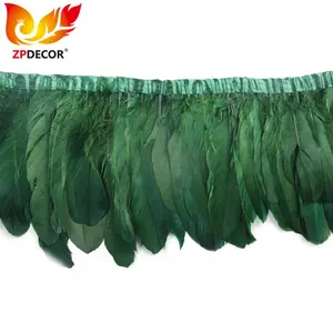MadeでZPDECOR Factory Stock Wholesale Cheap Dyed Ocean Green Nagorie Goose Feathers TrimためBrazilian Carnival Accessories