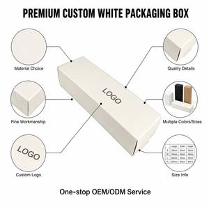 Boîtes d'emballage en papier blanc <span class=keywords><strong>de</strong></span> luxe minimalistes personnalisées, écologiques pour l'emballage <span class=keywords><strong>de</strong></span> détail, haute qualité professionnelle - Product Image 2