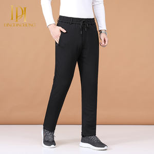 <span class=keywords><strong>Pantalon</strong></span> d'hiver en coton épais pour hommes, plat doublé polaire pour personnes <span class=keywords><strong>âgée</strong></span>s d'âge moyen, du nord-est, résistant au froid, en soie de mûrier, pour l'extérieur - Product Image 2