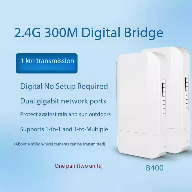 Outdoor Wireless Bridge 2.4G 5.8G Long Range 1-5KM Point to Point WiFi CPE Waterproof Access Point