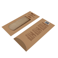 Emballage brun personnalisé Boîtes enveloppe cravate en soie avec fenêtre en PVC Châles Boîte en papier kraft