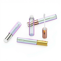 Emballage cosmétique en plastique Choebe, tube de mascara rond noir de 0,4 oz (12 g, 12 ml) avec bouchon à vis et brosse
