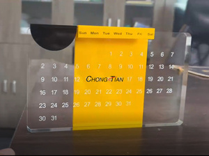 Nhà sản xuất chuyên nghiệp thiết kế mới tùy chỉnh Tabletop rõ ràng Acrylic lịch trong hiển thị - Product Image 3