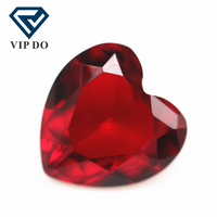 3*3-12*12mm hell geschnittenes Herz geschnitten rot K9 Kristallglas loser Edelstein Herzform synthetisches Glas dunkelroter Glas kristall Edelstein
