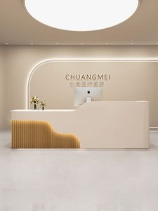 Hiện Đại Trung Quốc phong cách rắn gỗ quầy lễ tân làm đẹp Thẩm mỹ viện Y Tế đào tạo phòng khám công ty quầy bar - Product Image 3