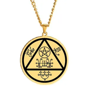 Spiritueller Schmuck Amulett die Geister der Lust Liebe und Leidenschaft Geschenke Magischer Talisman Laser geschnittene Edelstahl Anhänger Halskette
