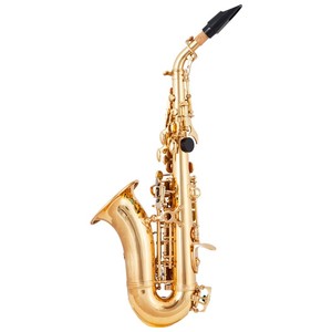 Saxophone soprano courbé en laque dorée de haute qualité, corps en laiton, Si bémol, pour enfants et débutants, instrument d'entraînement professionnel - Product Image 2