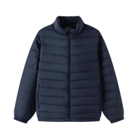 Veste en duvet pour homme à col montant, légère et chaude, trois couleurs classiques, logo personnalisable, design de motif