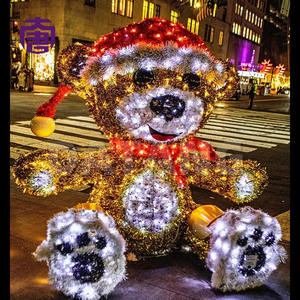 Luces Decorativas de Navidad en 3D con Forma de Oso para Exhibición en Parques y Centros Comerciales, Luces Festivas para Eventos Navideños - Product Image 5