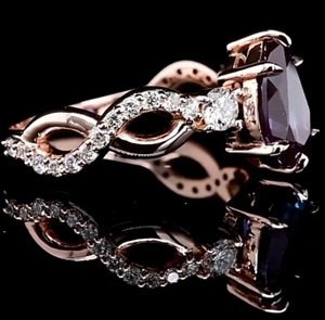 Bague de fiançailles RIZTA JEWELS en or massif 18 carats avec diamant de laboratoire 0,5 ct 1 ct 2 ct certifié IGI, coupe poire, classique, plaqué or, unisexe - Product Image 3