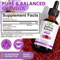 Precio al por Mayor, Suplementos de Azafrán Silvestre de 88.5 mg, Extracto de Crocus Sativus en Tintura, Productos para el Cuidado de la Piel, Gotas de Azafrán Puro Orgánico