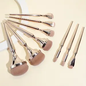 9 Pieces rose Golden Makeup Brush Set Perfect For Blending Buffing And Applying Foundation Concealer Eyeshadow brush