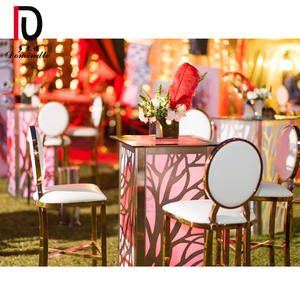 Boda bar muebles de marco de acero inoxidable luz LED de mesa de bar - Product Image 2