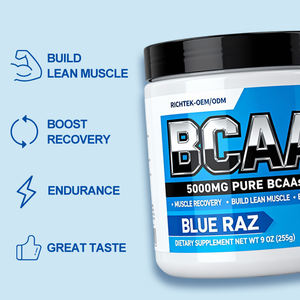 อาหารเสริมกรดอะมิโนสำหรับนักเพาะกาย เสริมสร้างกล้ามเนื้อ วัตถุดิบฮาลาล ผลิตภัณฑ์ฉลากส่วนตัว ผงบีซีเอเอ อัตราส่วน 2:1:1 - Product Image 3