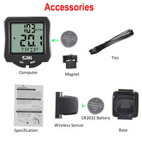 Speedometer sepeda Digital nirkabel, Odometer sepeda komputer tahan air multifungsi