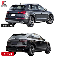 Diffuseur de pare-chocs arrière style SQ5 avec embouts d'échappement noirs pour Audi Q5 FY 8R 2018 2019 2020 2021 - Accessoires de kit carrosserie