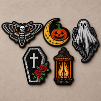 Patchs brodés APEX, personnage d'horreur, logo personnalisé, motif Halloween, 3D, thermocollant, patch brodé de luxe, design de créateur
