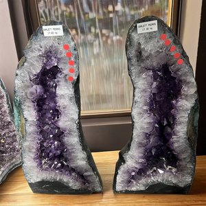 Reiki Crystal Crafts Uruguay's Feng Shui Amethyst Cluster Geode for Healing Therapy and Home Decorative