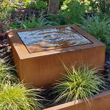 Fuente de Agua de Acero Corten de Bajo Mantenimiento - Fuente de Jardín para Exteriores - Product Image 3