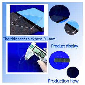 도매 사용자 정의 크기 1mm 1.5mm 1.6mm 두께 초박형 석영 웨이퍼 유리 시트 전자 제품 용 금도금 - Product Image 3