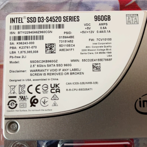 D3-S4520 HS 6Gb 2,5\" Dahili Sunucu Parçası Yeni D3-S4520 960GB Kapasiteli Okuma Yoğun SSD SSDSC2KB960GZ01 - Product Image 4