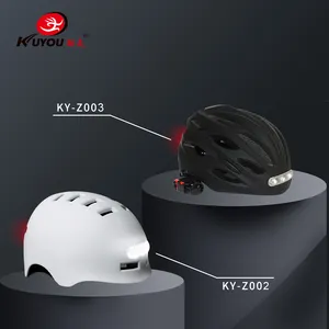 Hersteller modisch LED Heck Frontwarnlicht Fahrradhelm schwarz Radfahren Urban Reiten E-Bike-Helm