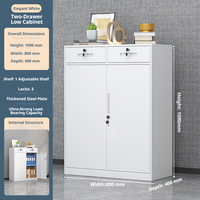 Armoire métallique à double porte grande capacité, armoire de garage domestique, armoire en acier mini anti-rouille, armoire de rangement privée pour articles divers