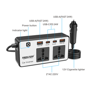 Chất lượng tốt 12V 24V xe biến tần sạc 200 Watt sửa đổi Sine Wave Power Inverter DC để AC chuyển đổi 12V để 220V - Product Image 4