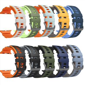 Correa de Silicona de Repuesto Resistente de Dos Tonos Personalizada para IWatch 49/46/45/44/42mm - Product Image 2