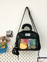 Mochila Ita Personalizada con Diseño de Cordero Adorable, Bolsa Ita Transparente para Exhibición de Mercancía de Anime con Ventana Transparente