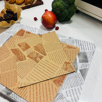 Papiers sulfurisés imprimés anti-graisse à démoulage facile sans blanchiment pour l'emballage de steaks et de fruits de mer grillés