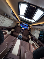 Kit Intérieur Luxe Complet pour Mercedes Vito W447 avec TV Relevable, Tables Consoles Pliantes, Finition Noyer et Sièges Aéro – Neuf d'Usine