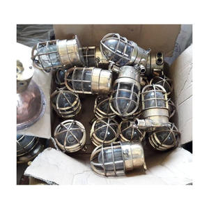 Lámpara de techo antigua de latón para pasillos de barcos de carga, hecha a mano en el astillero de Bangladesh, decoración náutica marina. - Product Image 5