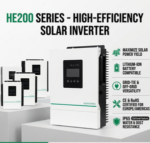 ระบบโซลาร์เซลล์ไฮบริดแบบออฟกริด 3600W ลดราคาจากโรงงาน รองรับแบตเตอรี่อินพุต 0-100A, เอาต์พุต AC 15.7A รุ่น HE200-4200-O ประสิทธิภาพสูง รุ่น Q - Product Image 1