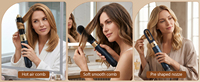 Airstyler 6-en-1, brosse sèche-cheveux multi-styles, moteur DC 1000W, fer à boucler automatique à 3 vitesses, brosse à air chaud, alliage d'aluminium