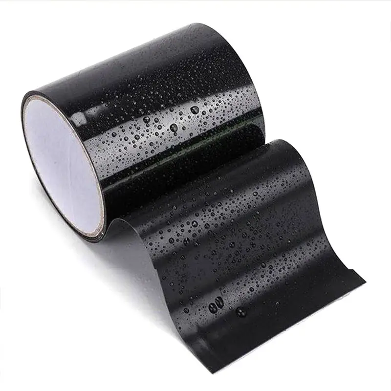 Sello de goma de PVC de fibra fuerte, reparación flexible, cinta impermeable para fugas de tuberías, color blanco y negro