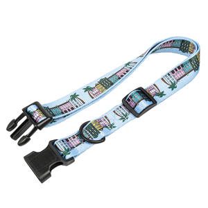 Nouvelle innovation personnalisée en vente en gros collier de luxe mignon pour animaux de compagnie en polyester de sublimation double face avec collier de <span class=keywords><strong>chien</strong></span> réglable - Product Image 3