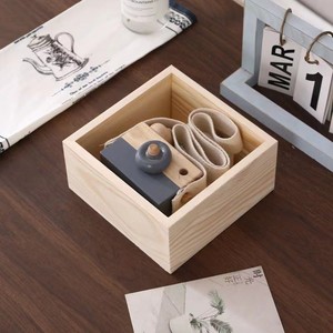 Wooden Storage <b>Box</b> Open Top Desktop Organizer <b>Pine</b> Jewelry <b>Box</b> Household Sundries <b>Box</b> Customizable Size Capacity 10-20 L - Product Image 3