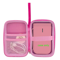 Pour 	 Étui de transport portable NiiMbot D11 en EVA, petit et mignon, pour imprimante d'étiquettes BT, avec sac de rangement rigide rose pour fabricant d'étiquettes