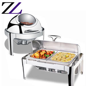 Lot de plats à friser pour pain, plateau chauffant en acier inoxydable, plaqué argent, 2 pièces, 8qt - Product Image 1