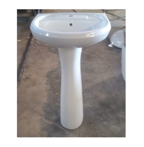 Juego de Lavabos de Pedestal Ovalados Modernos de Primera Calidad 1814 para Baño a Precio de Mayoreo - Product Image 1