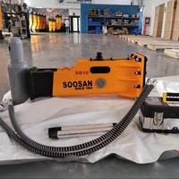 Marteau hydraulique SB10, brise-roche à ouverture supérieure, jaune, compatible avec les mini-excavatrices KUBOTA YANMAR TAKEUCHI, certifié CE ISO, 0.8-2.5