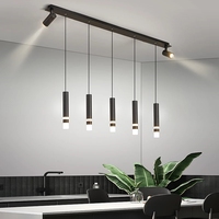 Suspension LED longue ligne pour salon d'hôtel 3 têtes 5 têtes de lustre