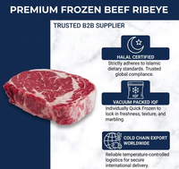 Steak Ribeye Beku Premium Impor Halal Potongan Ribeye Kaya Marbling Grosir Ekspor Daging Sapi Ribeye dalam Jumlah Besar