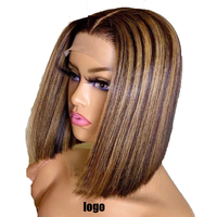 Perruques africaines abordables, 10 pouces, coupe bob, pour femmes noires, multi-styles, courtes, lisses, avec raie au milieu, styles brésiliens et vietnamiens, vente en gros