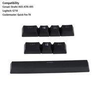 Touches de barre d'espace translucides personnalisées Ra-zer 6u/Cor-sair 6.5u, 8 touches PBT Doubleshot pour clavier Razer Logi-tech Cor-sair