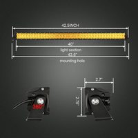 Barre lumineuse étanche IP68 10-30v, Super brillante, 42 pouces, 240w, LED, pour camion, SUV, UTV, ATV, 4x4, 4WD